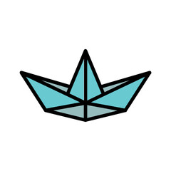 Paper Boat Icon Design