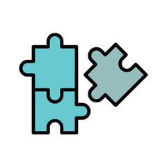 Fototapeta premium Puzzle Icon Design