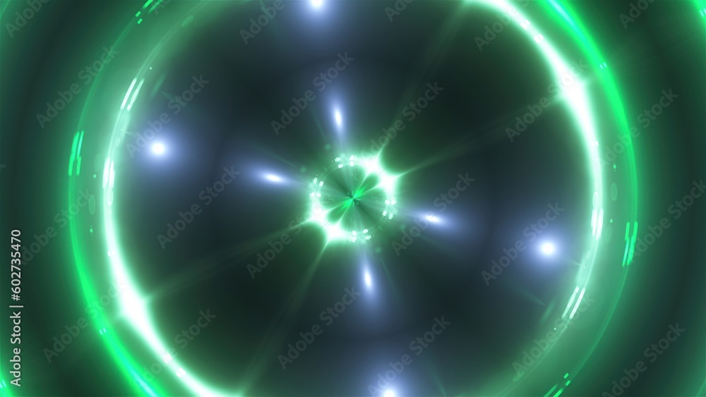 Poster 3d render of multicolored fractal lights. glowing effects. computer generated background of flickeri