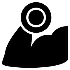 fitness dumbbell muscle arm fitness icon solid glyph