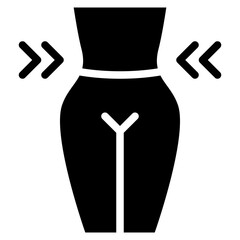 weight loss focus exercise fitness icon solid glyph