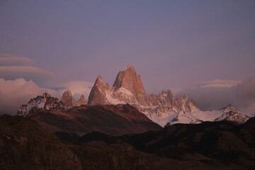 Sunrise at Mount Fitz Roy in Argentinian Patagonia
