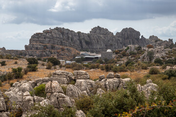 Beautifull exposure of the "El Torcal de Antequera", wich is known for its unusual landforms, and is regarded as one of the most impressive karst landscapes in Europe located in Sierra del Torcal, Ant