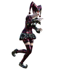 Obraz premium Female Jester Clown