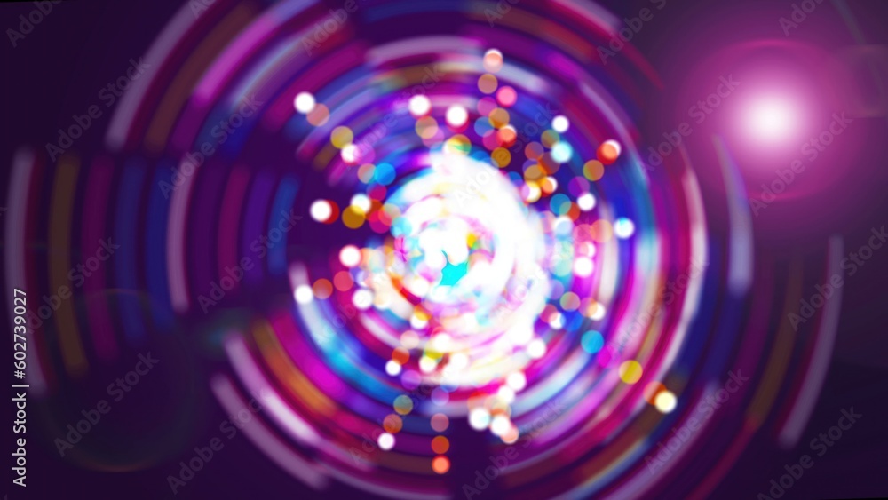 Poster bright purple abstract flash in the space, modern computer generated background, 3d render backdrop