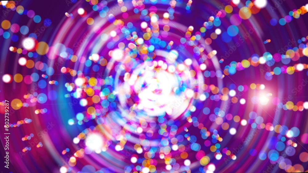 Poster bright purple abstract flash in the space, modern computer generated background, 3d render backdrop