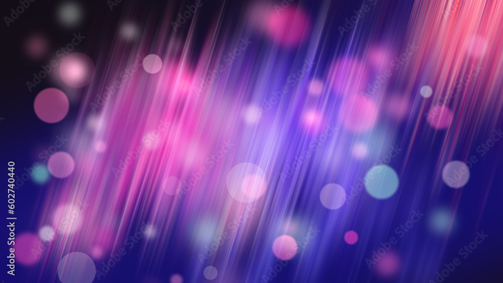 Aufkleber abstract rainbow highlights background with effect of bokeh and stripes particles, 3d render romanti