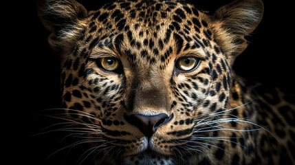 Naklejka na ściany i meble portrait of a leopard