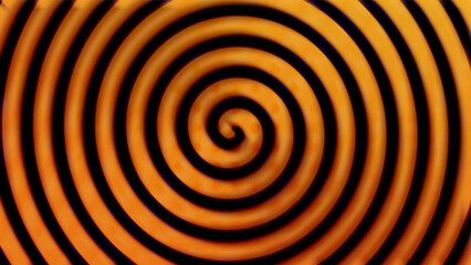 Bright and happy yellow spiral background, retro or grunge style, 3d render backdrop