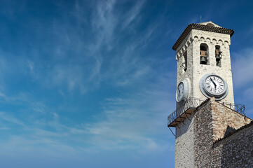Church Clock tower in Cannes France