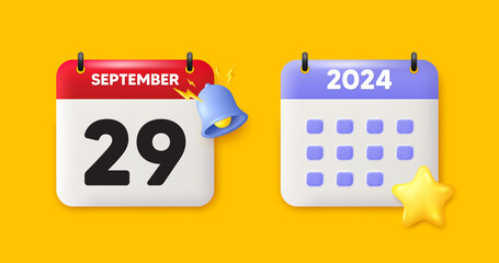 29th day of the month icon. Calendar date 3d icon. Event schedule date. Meeting appointment time. 29th day of September month. Calendar event reminder date. Vector