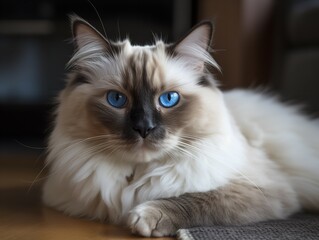 The Elegance of a Ragdoll Cat in Repose