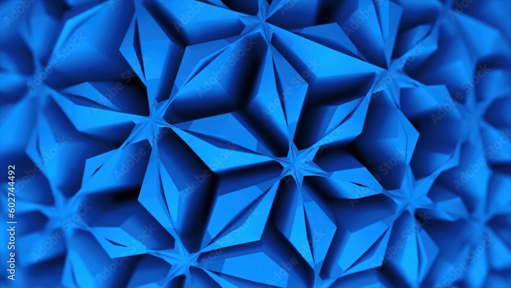 Aufkleber difficult 3d shape with a symmetric surface ornament, 3d render computer generated modern background