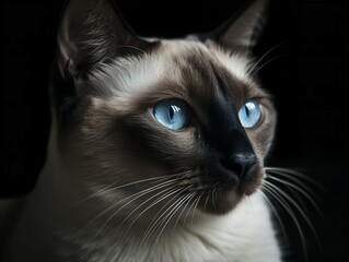 The Whiskered Aristocrat A Siamese Cat's Portrait