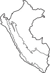 Mapa político y  geográfico del peru © maria