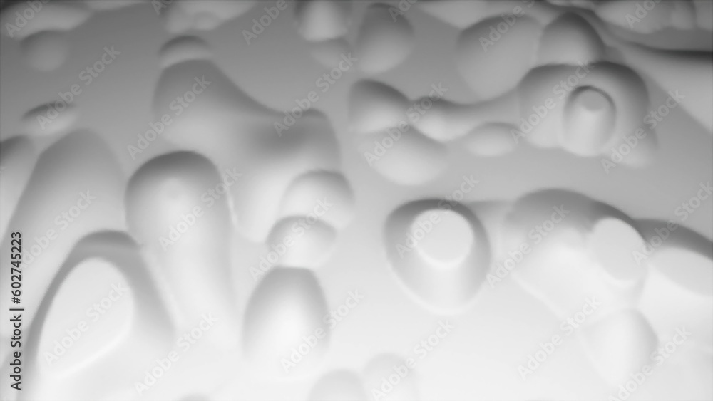 Poster close up of boiling water surface with bubbles, computer generated modern abstract background, 3d re