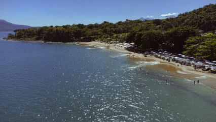 Região costeira de Ilhabela, São Paulo, Brasil. 