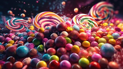 Fototapeta na wymiar Creative candy background in vibrant colors