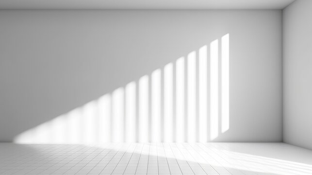 Minimalist light background with shadow on a white wall © Andrus Ciprian