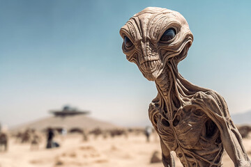 Obraz premium alien in the desert