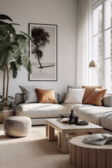 Modern scandinavian living room AI-generated
