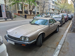 Retro Car Coupe on the street