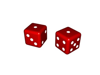3d render of dices