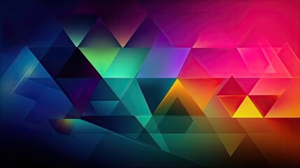 Obraz premium abstract geometric mosaic rainbow poligonal background Generative AI
