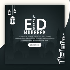 Obraz premium Eid al adha islamic festival arabic culture social media post design template