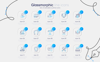 Set of Psychology, Cyber attack and Lightweight mattress line icons for web app. Baby carriage, Coins, Cooking chef icons. Food delivery, Wind energy, Omega signs. Water care, Beauty. Vector