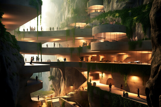 underground city designed to withstand extreme environmental conditions