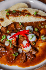 Savory Hungarian Goulash with Dumplings
