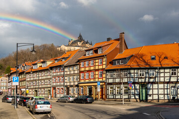 Wernigerode, die kleine Fachwerk Stadt im Harz ist immer einen Besuch wert