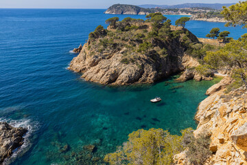 Obraz premium Nature in all its splendor: an experience for the senses. Costa Brava, near small town Palamos, Spain