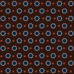 zigzag  shapes blue on a brown background