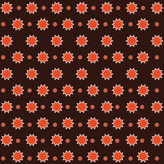 zigzag deep orange shapes on a brown background, zigzag lines