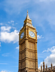 Big Ben tower in London, United Kingdom - obrazy, fototapety, plakaty