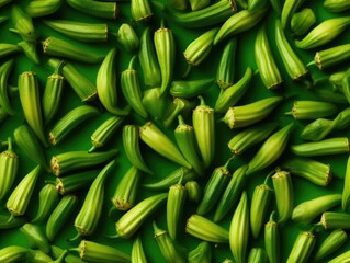 Obraz premium Okra background as seamless tile (generative AI)