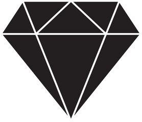 Diamond silhouette icon