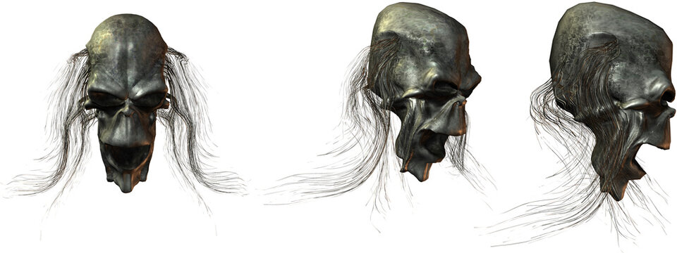 3D Render of Fantasy Skulls