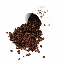 Coffee cap with coffee granules spilled out of it