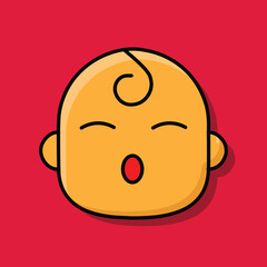 Sleepy Night Cute Baby Face Emoji