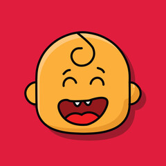 Grin face Cute Baby Face Emoji