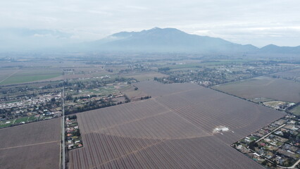 Visão aérea da região metropolitana de pirque no Chile