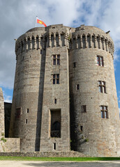 Fototapeta na wymiar fortified tower of the Dinan castle, France.