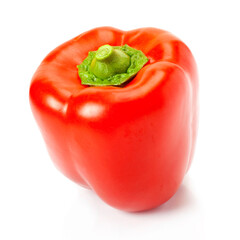 Sweet red pepper isolated on white background