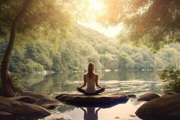 Naklejka na ściany i meble Embrace Serenity: Discover the Power of Mindfulness in Visual Harmony