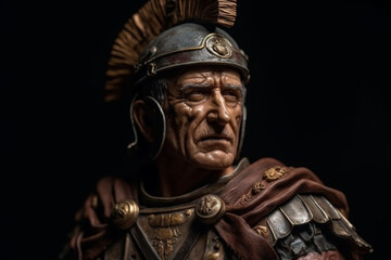 Roman centurion image in studio shot AI generated image - obrazy, fototapety, plakaty