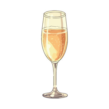 Crystal champagne glass