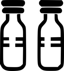 bottle of medicine flat icon. vector bottle of medicine in flat manner isolate on white background. component for web, game and medicine ad